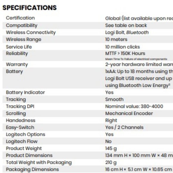ERGO M575 TRACKBALL FOR BUSINESS WIRELESS MOUSE NEW - Picture 7 of 10